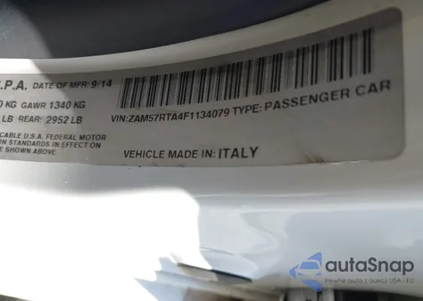 2015 Maserati Ghibli S Q4 z USA, uszkodzony, nr VIN ZAM57RTA4F1134079